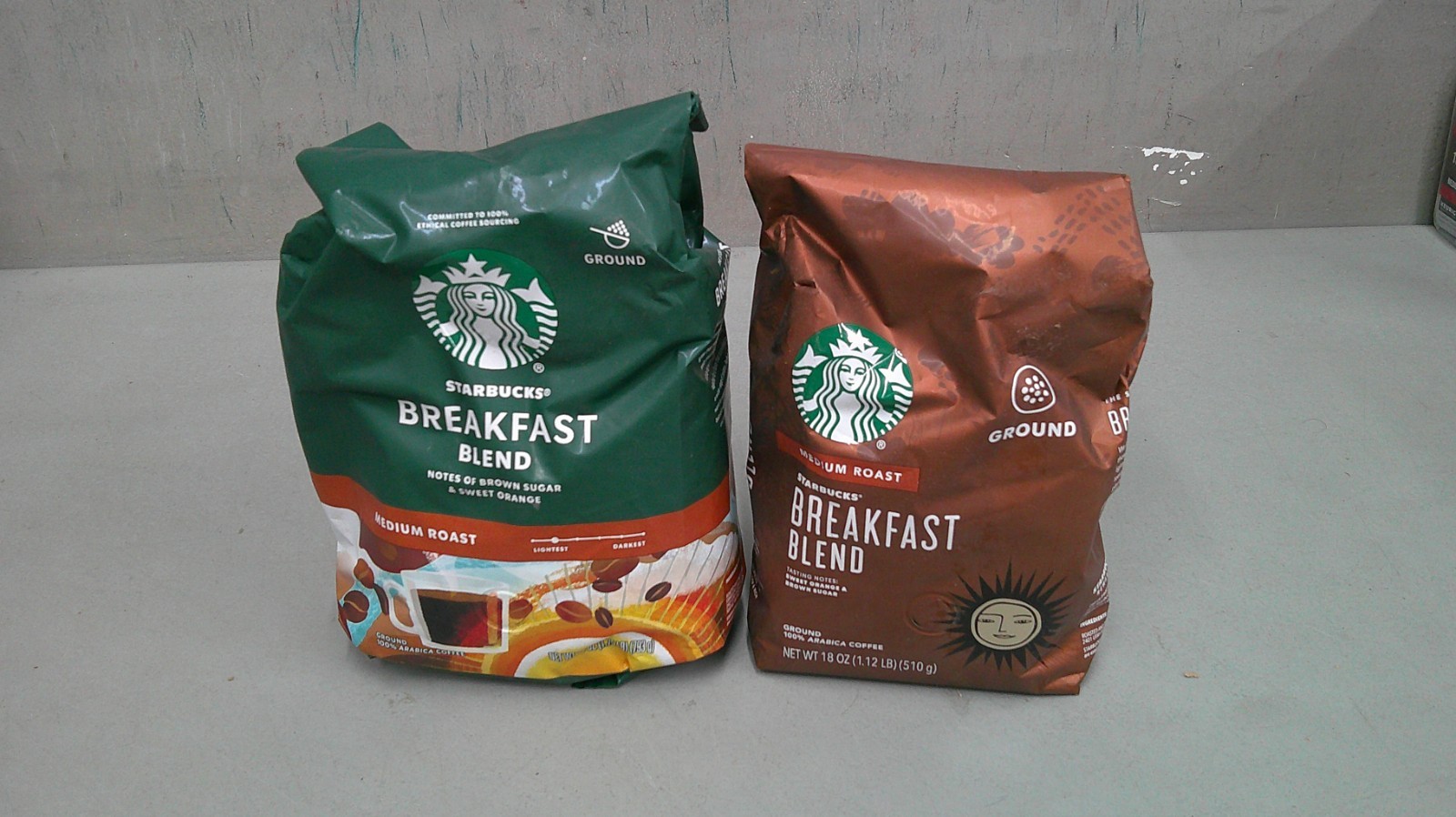 Starbucks Breakfast Ground Coffee – 18oz and 28oz Bag – Total of 46oz Coffee