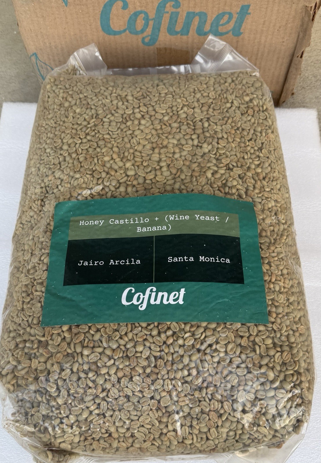 26Lbs. Colombia – Jairo Arcila Santa Monica-Banana, Unroasted Green Coffee Beans