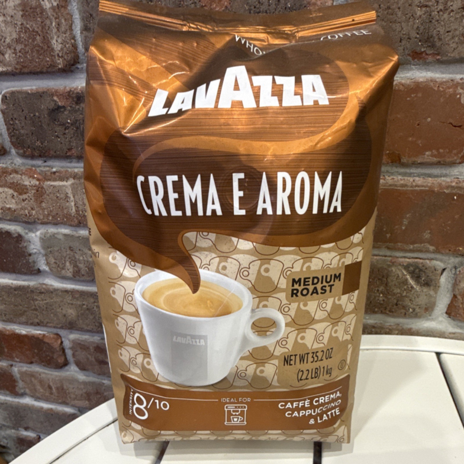 Lavazza Crema e Aroma Medium Roast Coffee Beans 1kg 35.2oz Pantry Pack