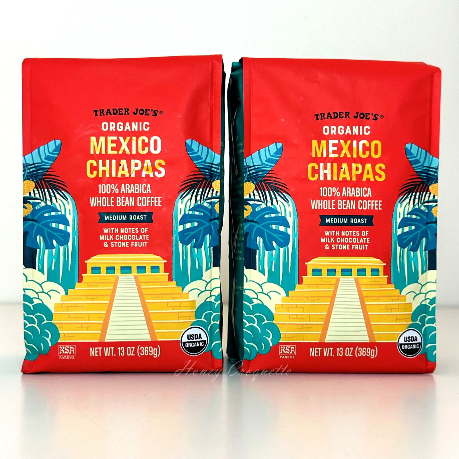 2 X Trader Joe’s Organic Mexico Chiapas Coffee 100% Arabica Whole Bean 13 Oz Ea