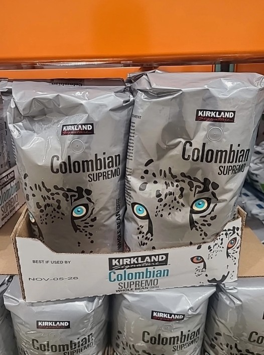 Kirkland Signature Colombian Supremo Whole Bean Coffee Medium Roast 3 lb