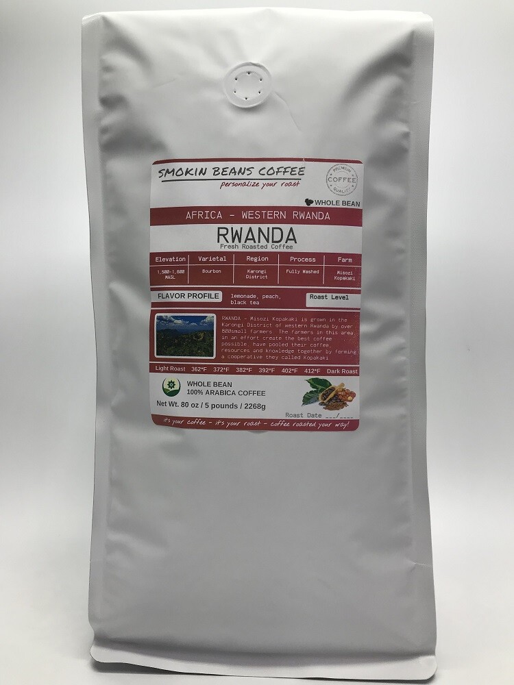 8oz/5lb – Rwandan Coffee – Africa – Premium Fresh Roasted To Order Coffee