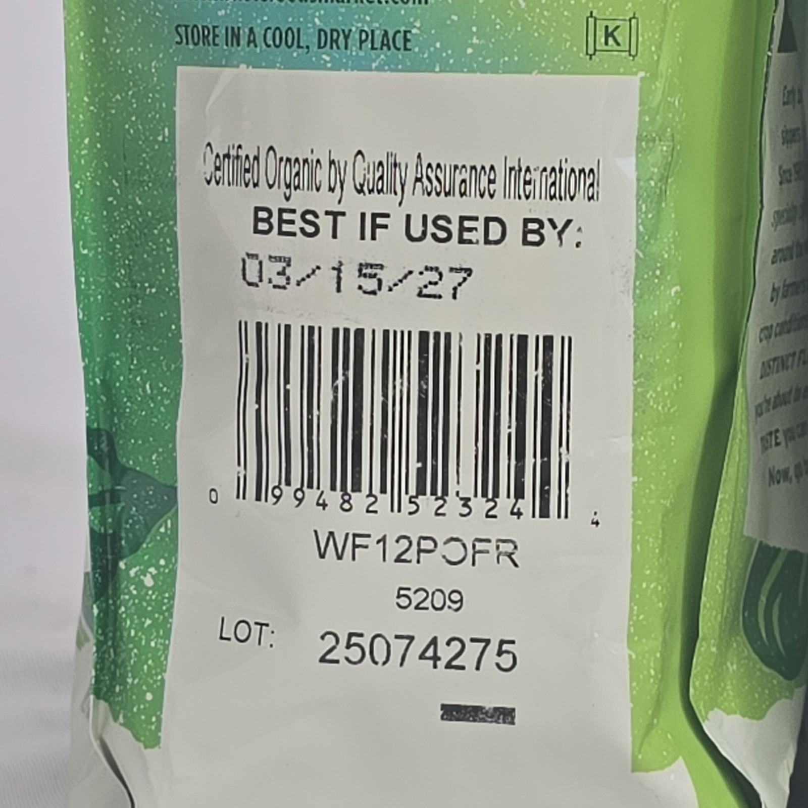 Whole Foods Market Organic Decaf French Roast Dark Coffee Whole Bean 2-PACK 12Oz