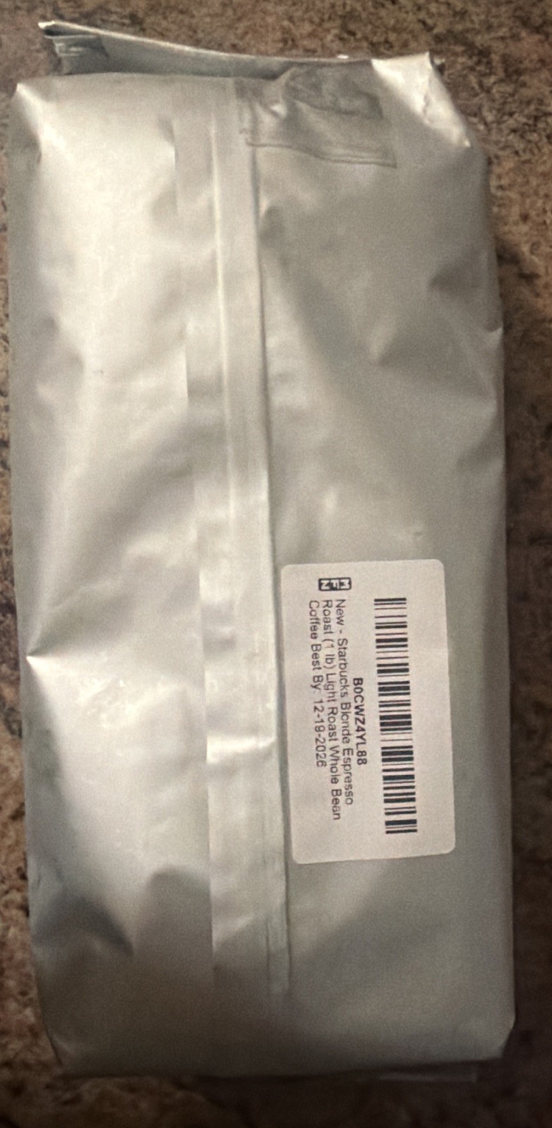 Starbucks Whole Bean Blonde Espresso 1 Pound