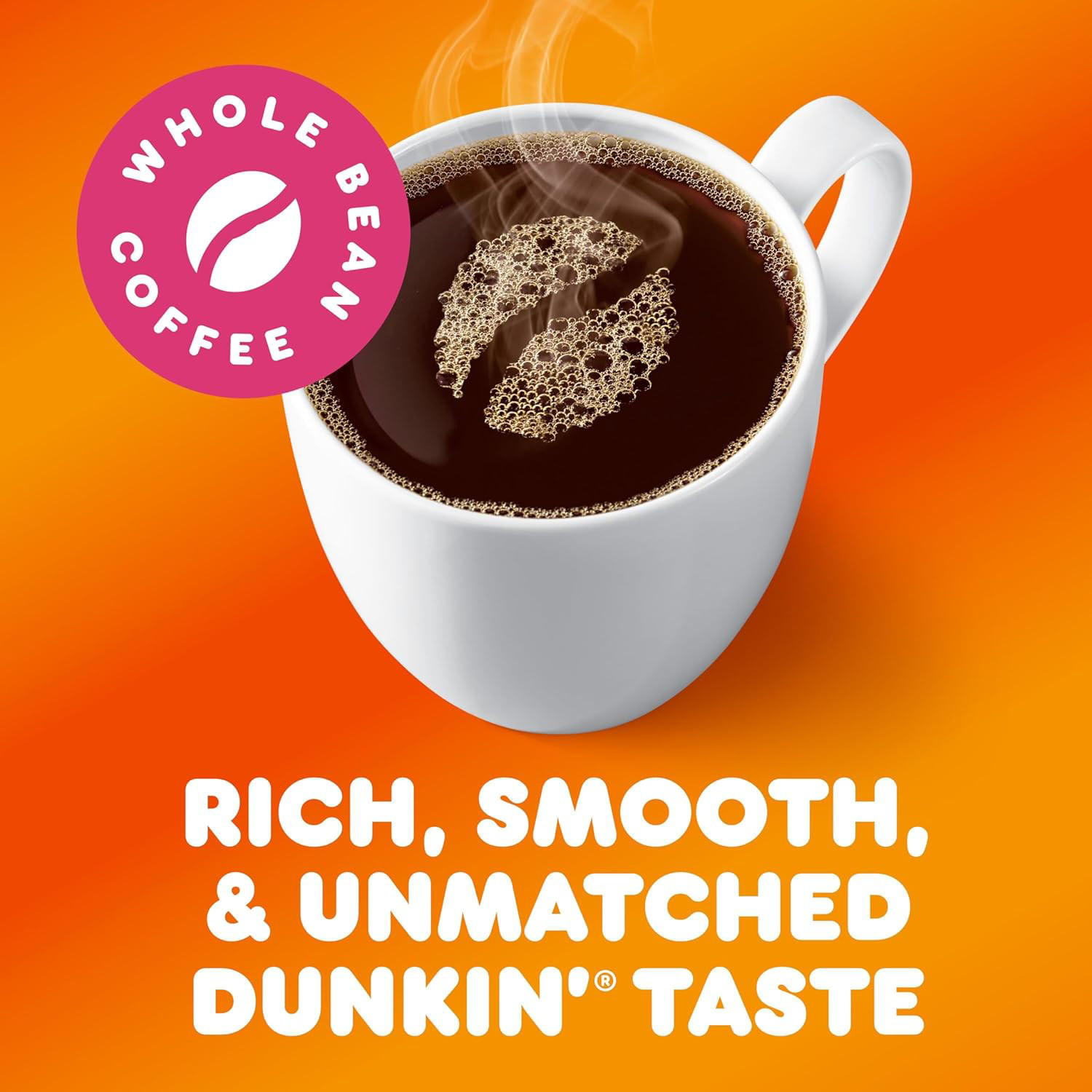 Dunkin’ Original Blend Medium Roast Whole Bean Coffee, 18 Ounce Pack of 6