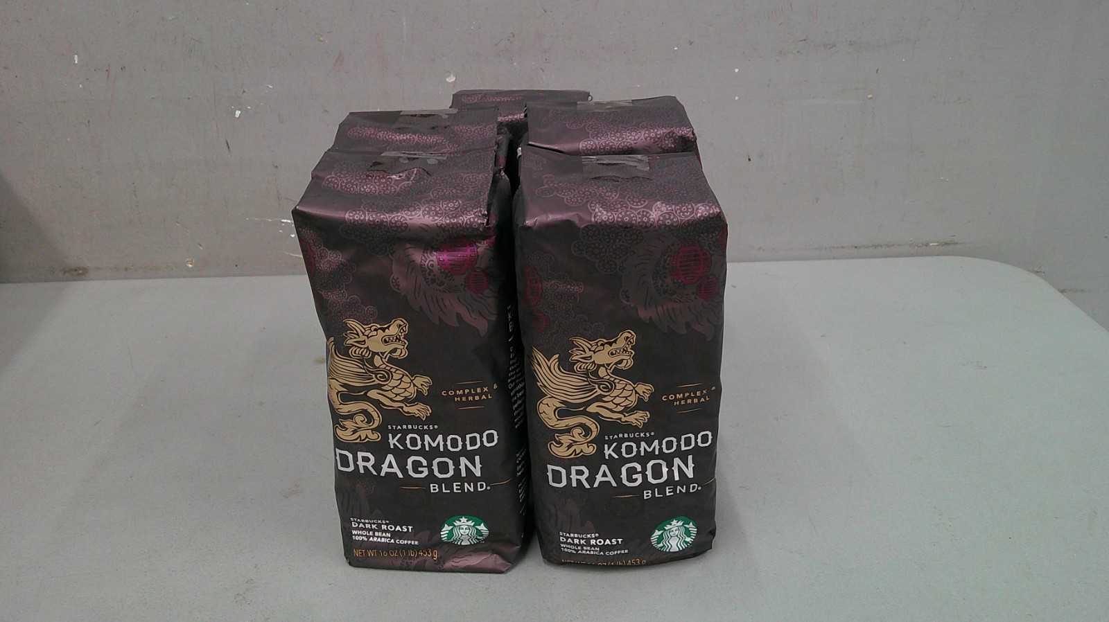 Starbucks Komodo Dragon Whole Bean Coffee – 1lb Bag – Pack of 5 Bags