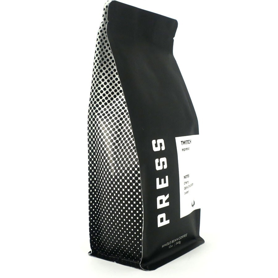 Press Twitch Espresso, Cherry, Dark Chocolate, Sweet, Whole Bean Coffee 12 oz
