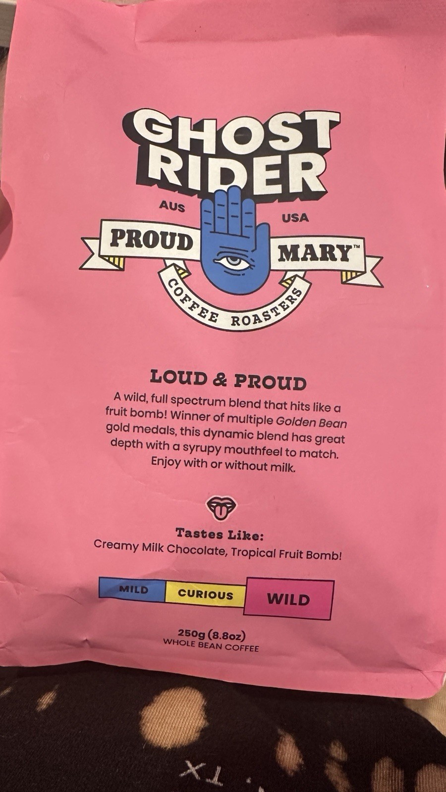 Coffee Beans Proud Mary Roasters Ghost Rider Bag 8.8oz 250g Wild/ Bold/Strong