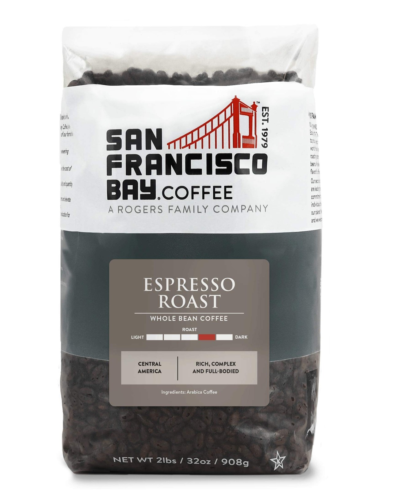 San Francisco Bay Coffee – Medium-Dark Roast Whole Bean Coffee – Espresso Roa…