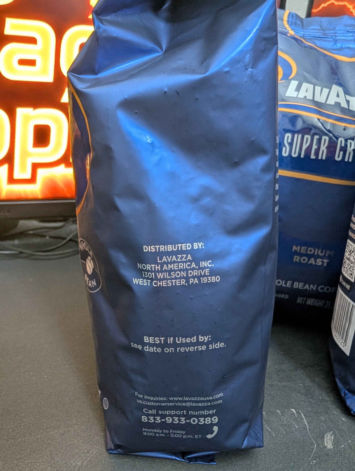 Lavazza Super Crema Whole Bean Coffee Medium Espresso Roast, Single 2.2 Lb✅✅✅