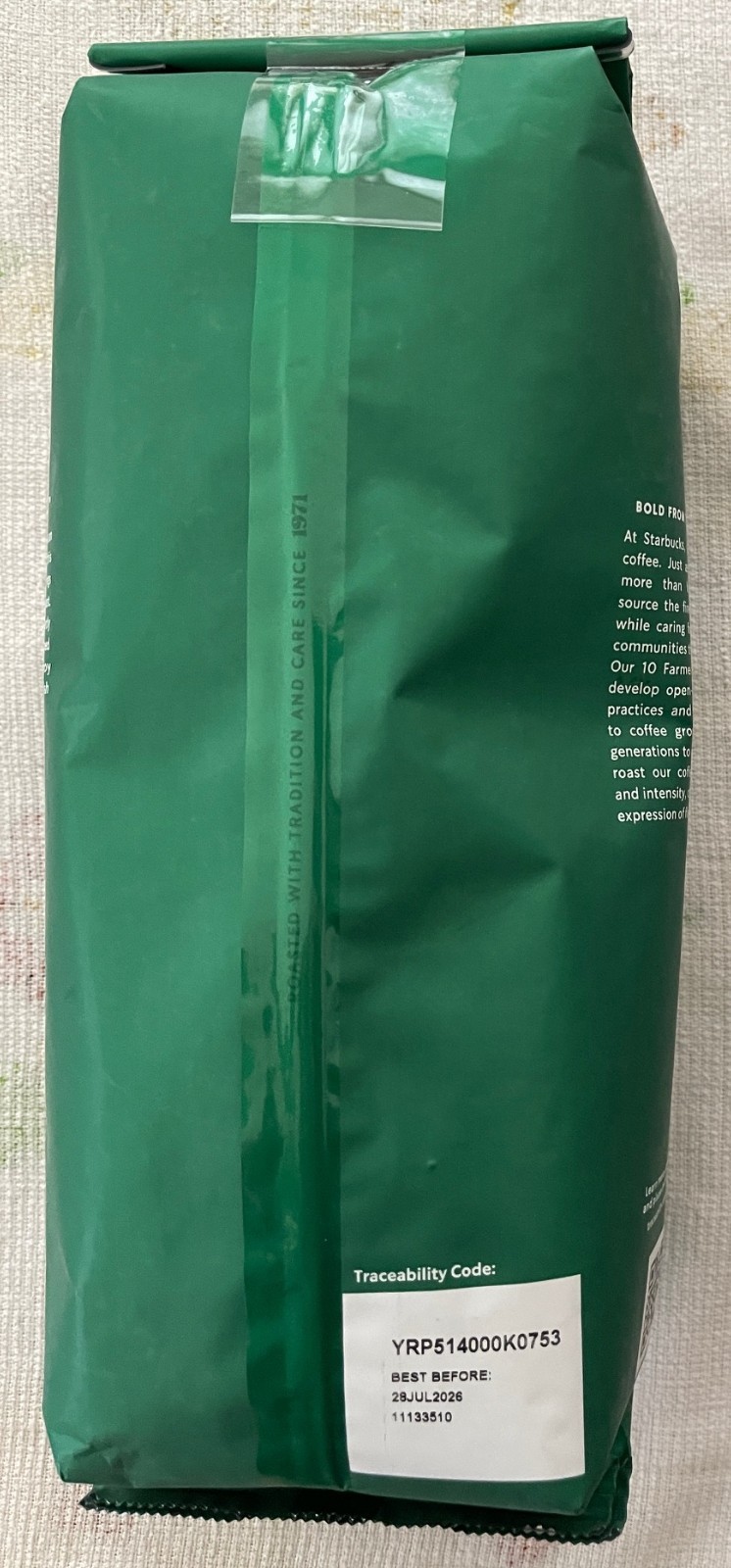 Starbucks 1971 Roast Whole Bean 1lb Dark Roast Coffee NEW OCT. 2026
