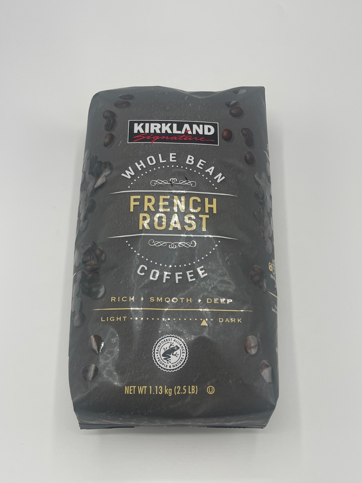 Kirkland Signature Whole Bean French Roast Coffee 2.5 Lb EXP 02/25/2027