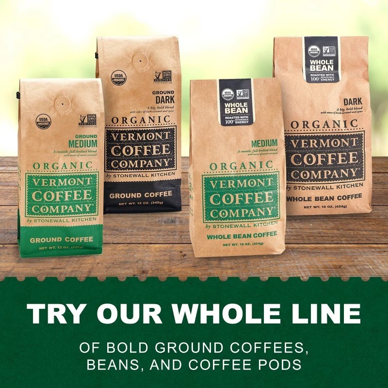 Organic Medium Roast Whole Bean Coffee – 16oz