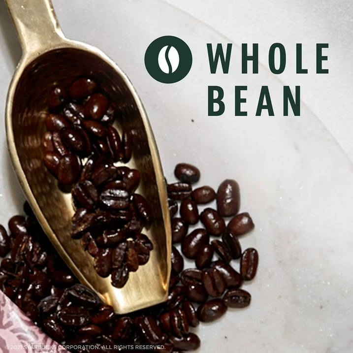 Starbucks House Blend Medium Roast Whole Bean Coffee 40 oz Premium Arabica Beans