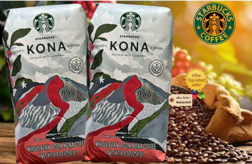 🌺Starbucks Hawaii 100% Kona Whole Bean Coffee 8.8oz Bag