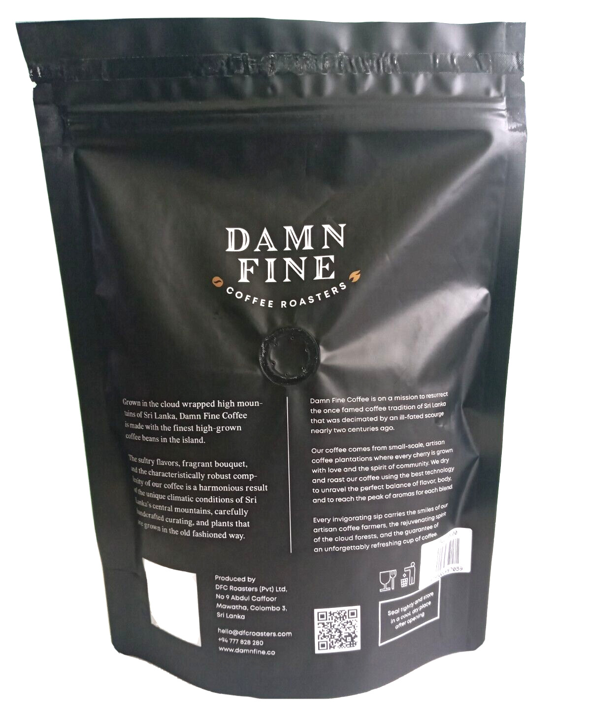 DAMN FINE CEYLON COFFEE WHOLE BEAN 100% ARABICA MEDIUM ROAST
