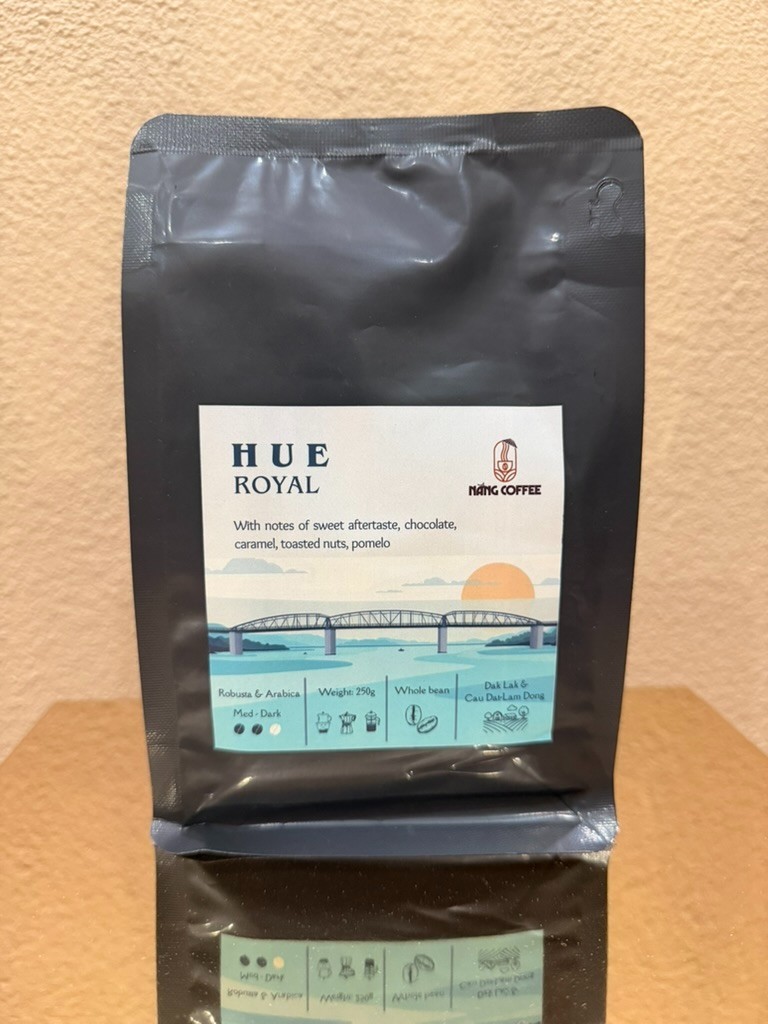 Vietnamese Premium Blend Whole Bean Coffee – Arabica & Robusta Blend, Med-Dark