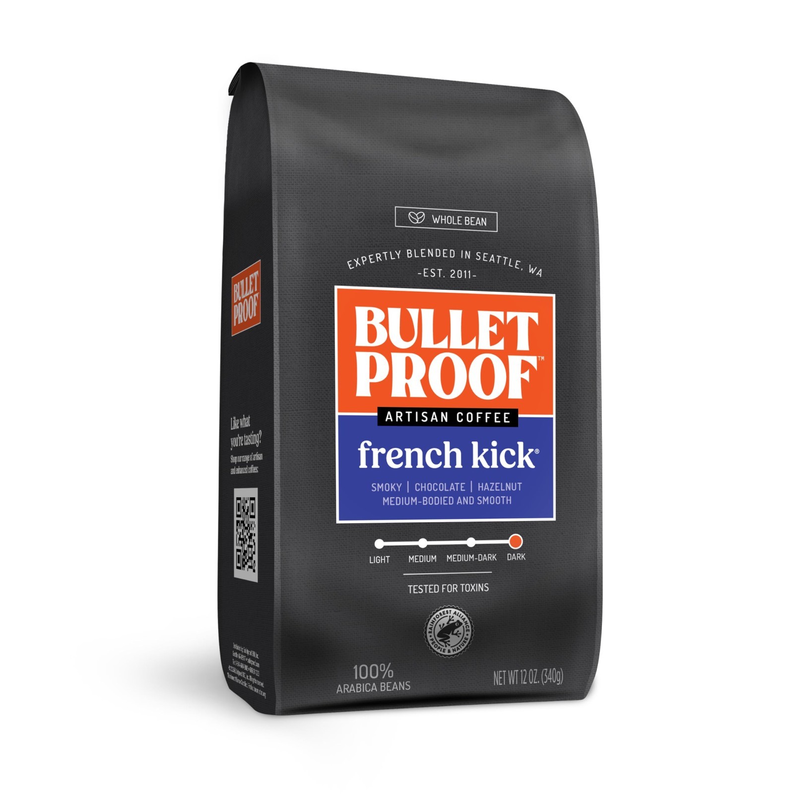 Dark Roast Whole Bean Coffee – 12oz, Clean & Toxin-Tested, Bold Flavor