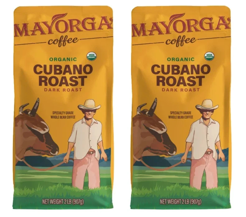 Mayorga Café Roast, USDA Organic, Dark Roast, Whole Bean Coffee 2lbs 2-pk