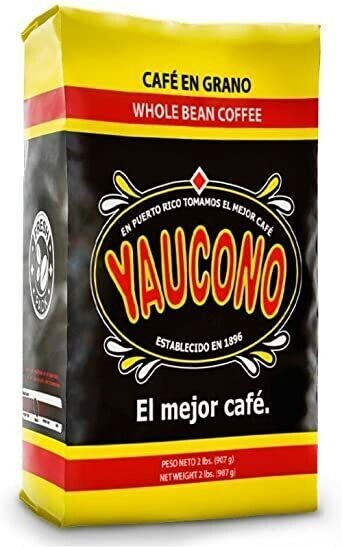Yaucono Whole Bean Coffee in Bag, 2 Pound (Pack of 1)