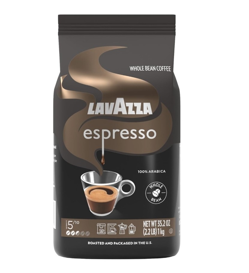 Lavazza Espresso Whole Bean Coffee, Medium Roast, 100% Arabica, 2.2 lb Bag