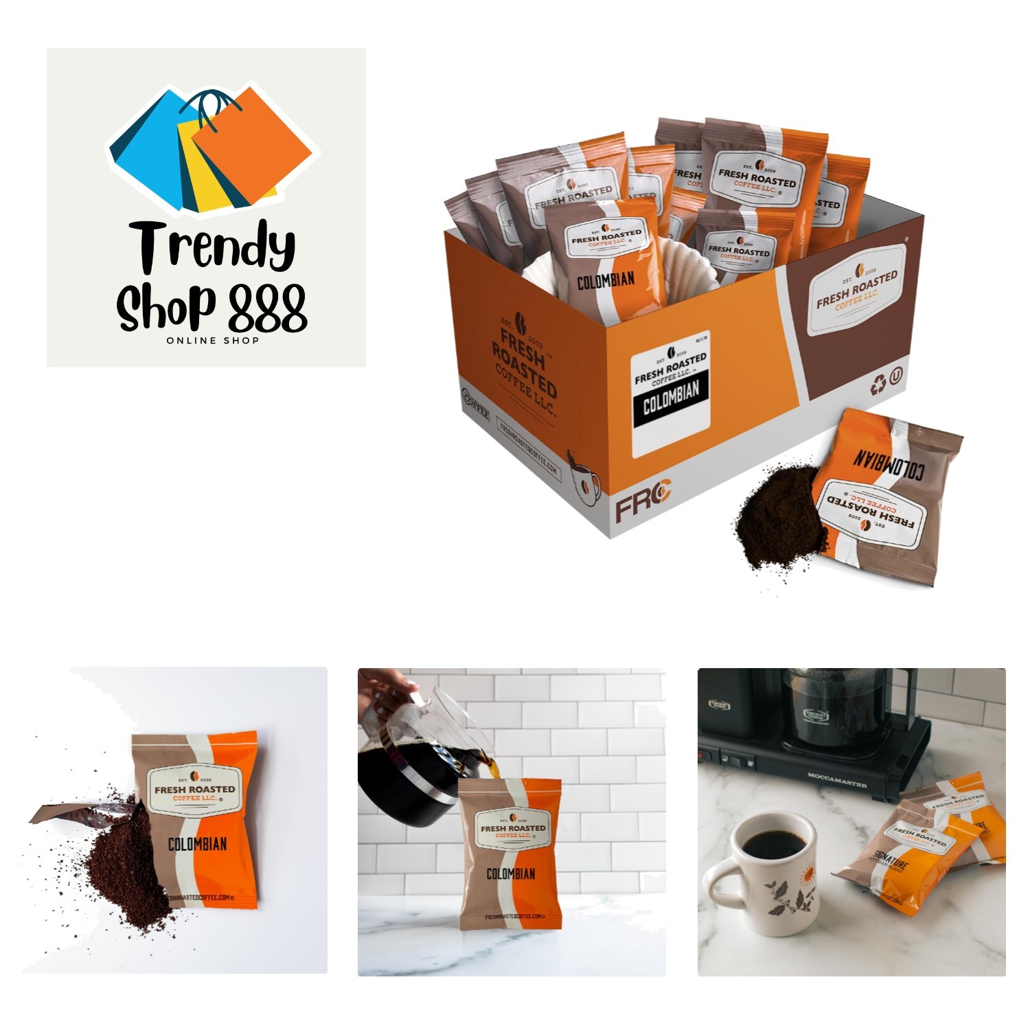 100% Colombian Medium Roast Drip Ground Coffee, 1.75 oz – 42 Count Packs