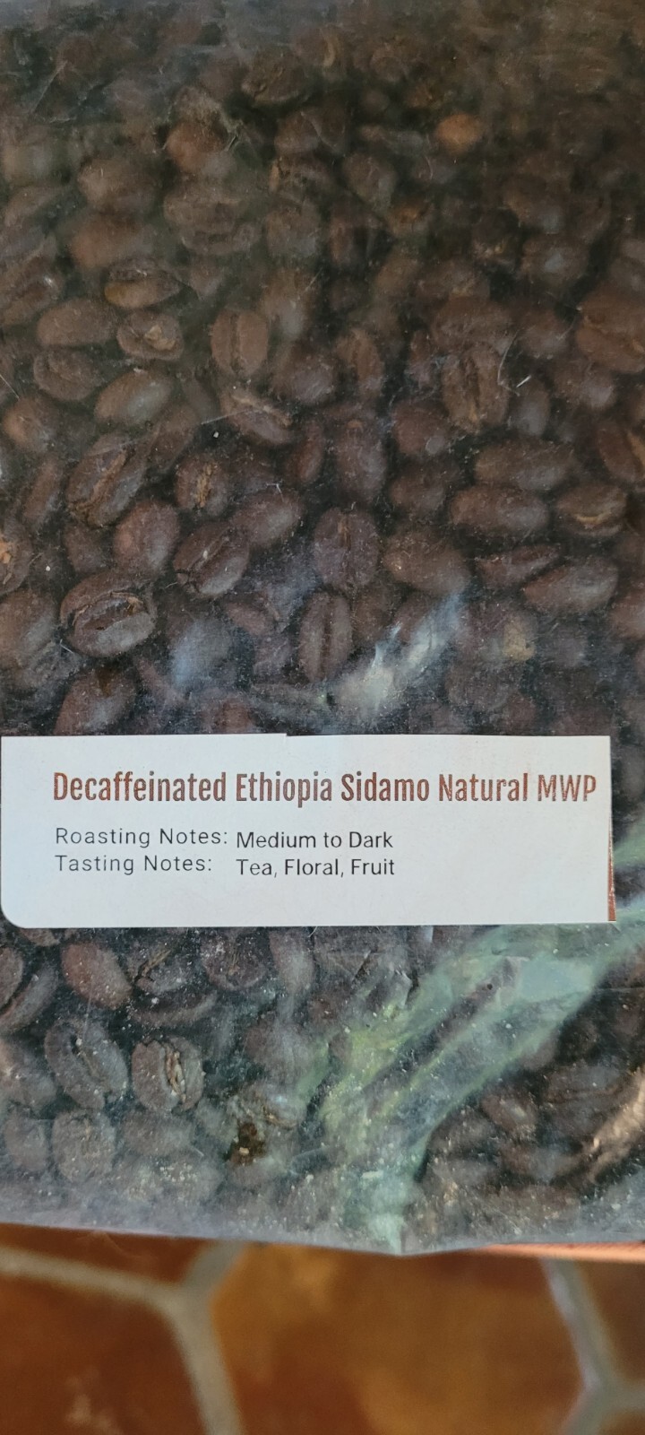 Decaf Ethiopian Sidamo Natural MWP Coffee beans Roasted 2 Order Muth Rosten Haus