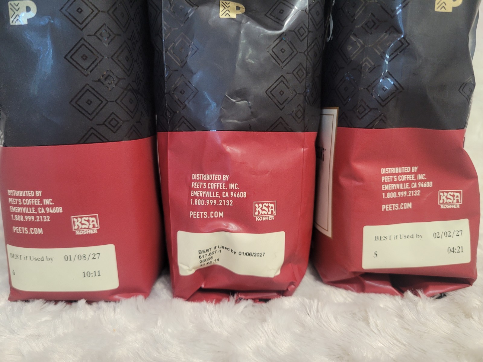 Lot of 6 ~ Peet’s Major Dickason’s Ground Coffee Dark Roast 10.5oz each bag