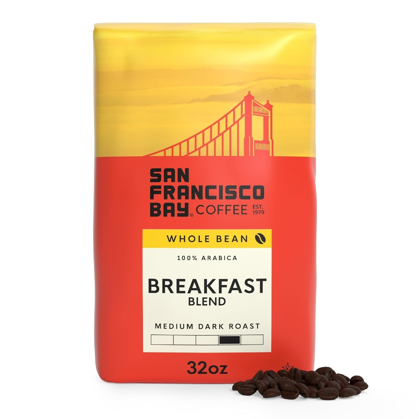 San Francisco Bay Coffee Hazelnut Crème Medium Roast Whole Bean 2 lb