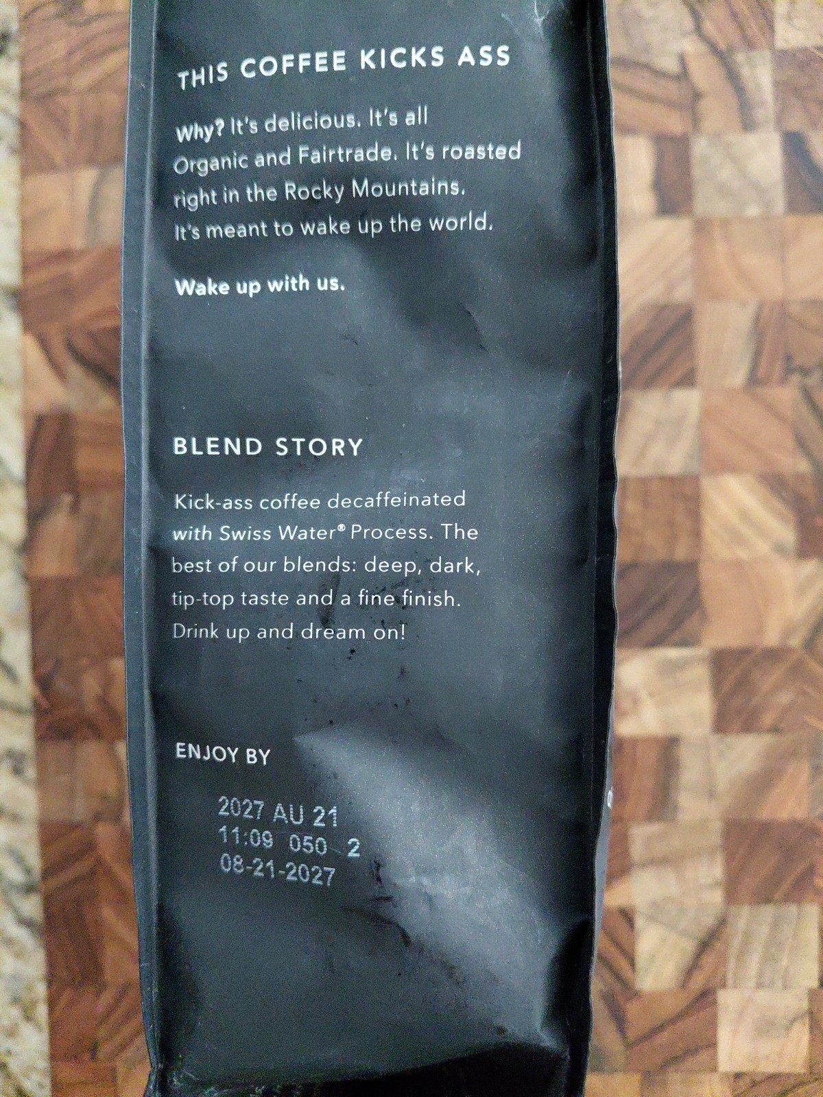 Kicking Horse Coffee, Decaf, Swiss Water Process, Dark Roast, Whole Bean, 10 Oz