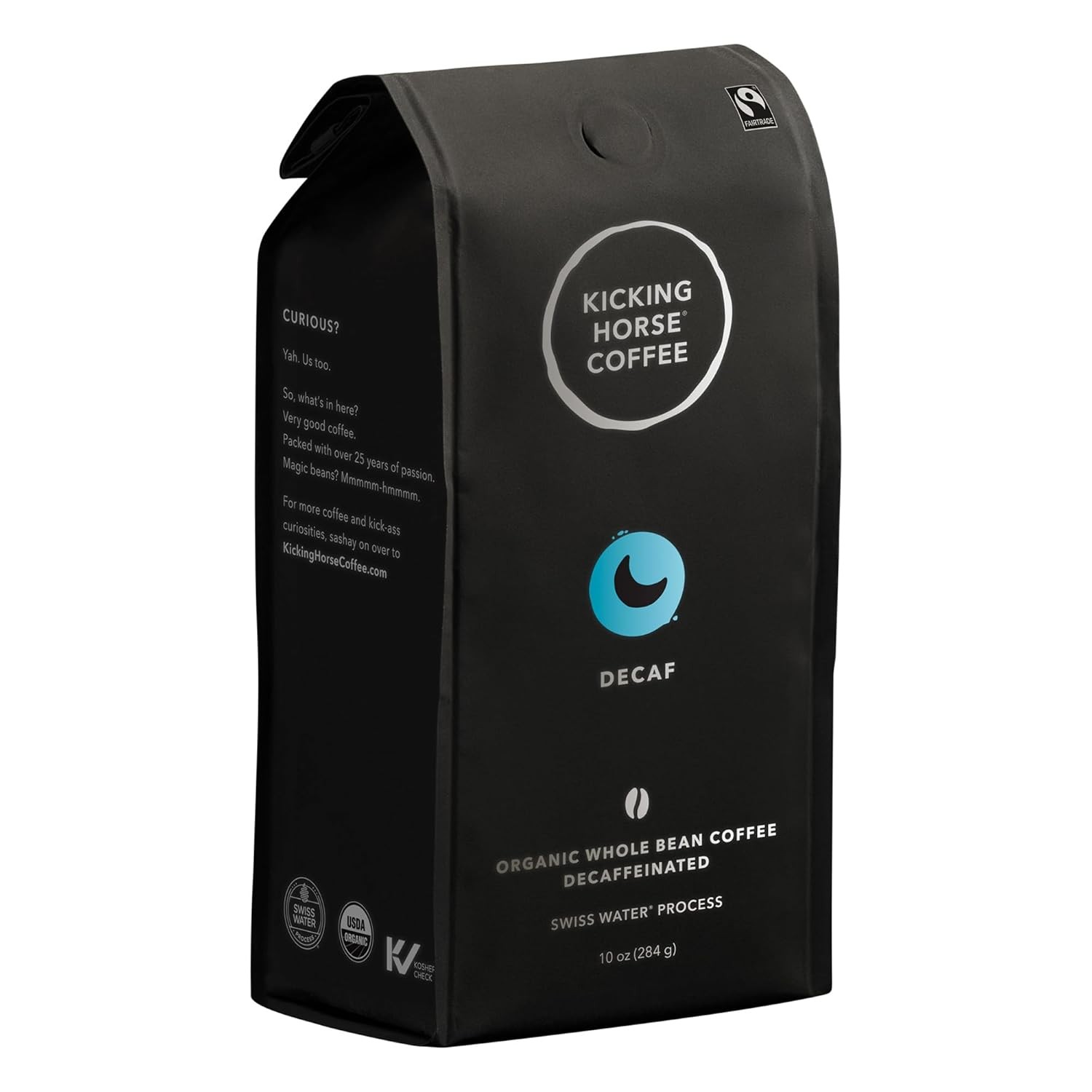 Coffee Decaf Swiss Water Process Dark Roast Whole Bean 10 Oz Certified Organic