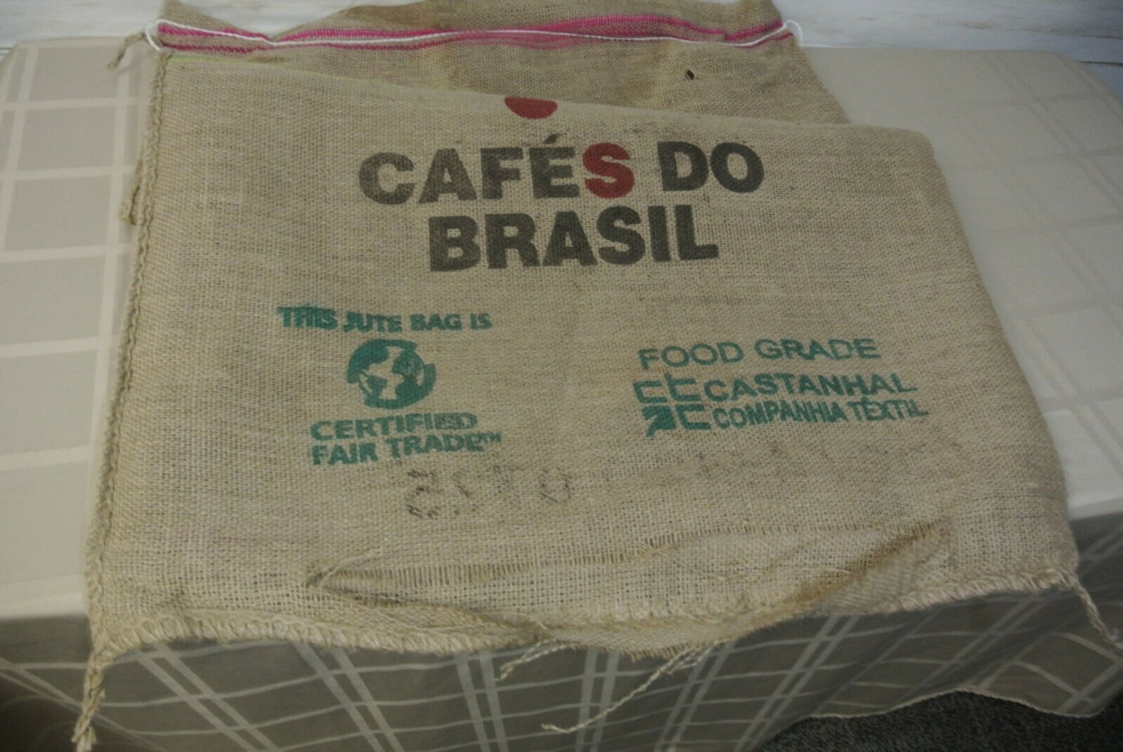 Green Coffee Bag WALL ART Decor Brazil Coffee Plant Cafe Imports