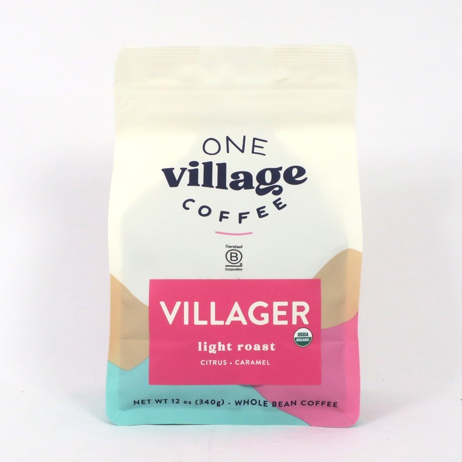One Village Coffee, Villager, Light Roast, Whole Bean, Organic 12 oz, BB: 3/2026