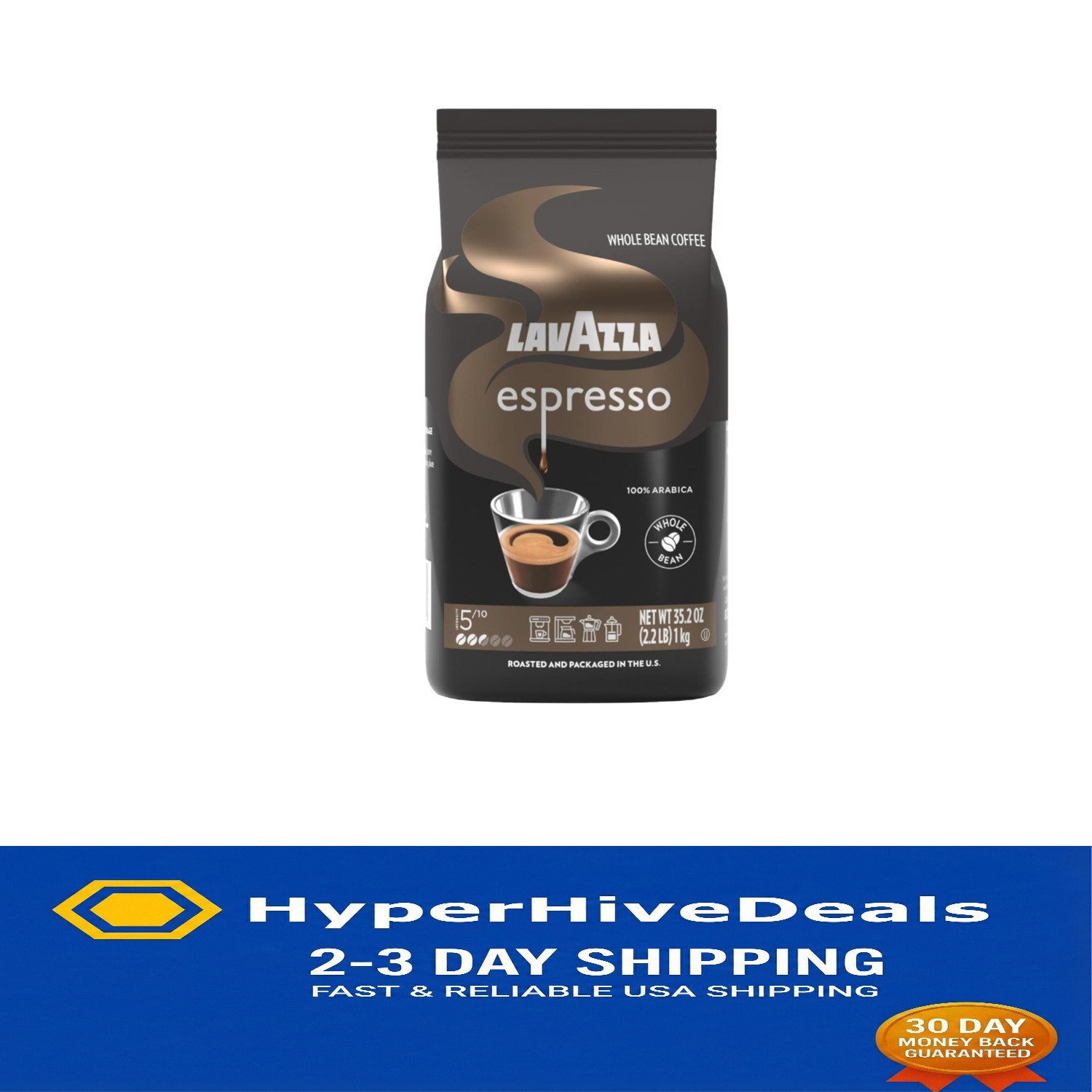 Deliciously Smooth 2.2 lb Espresso Whole Beans – Medium Roast With Floral Notes
