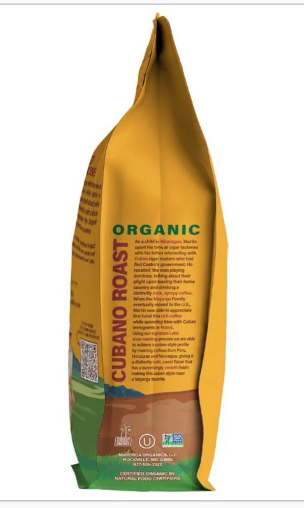 COFFEE Cub an Roast ORGANIC WHOLE BEAN KOSHER MAYORGA Total 4 Pounds(2pk) NEW