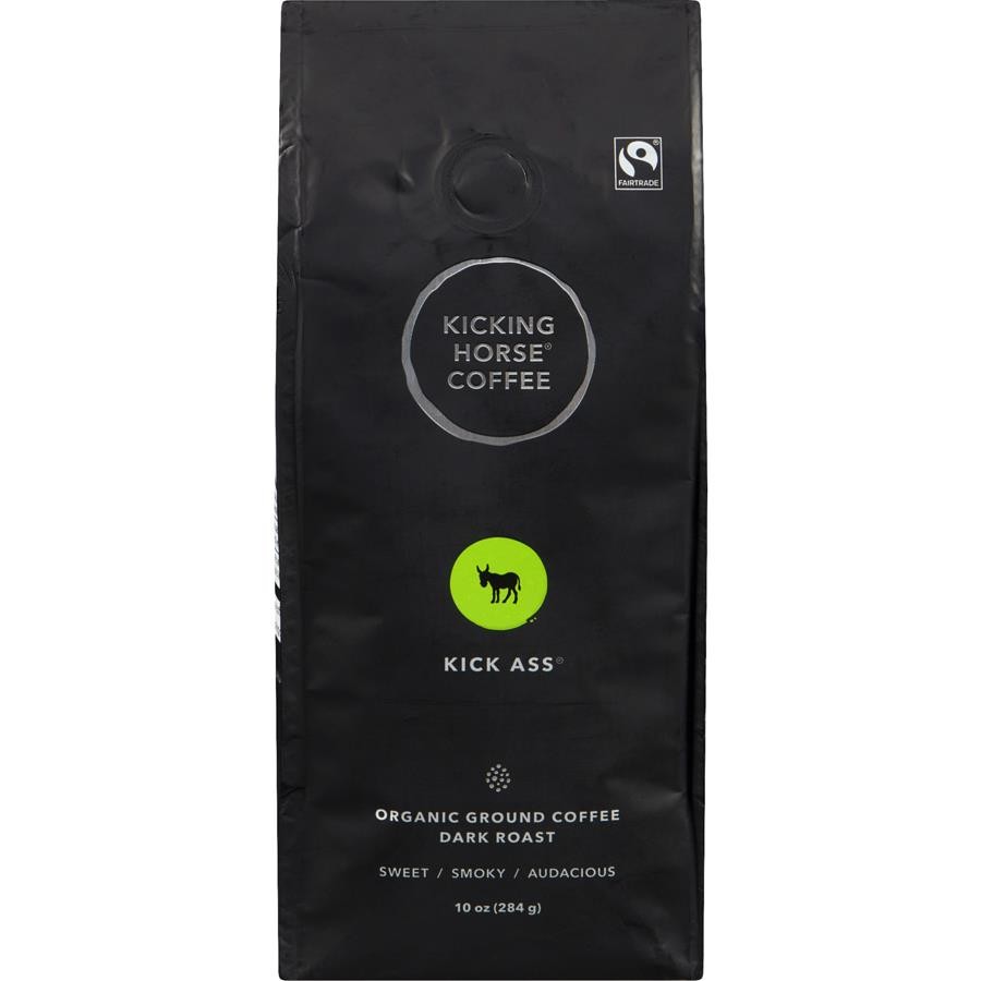 Kicking Horse Organic Ground Coffee Kick Ass Dark Roast Canada 1lb