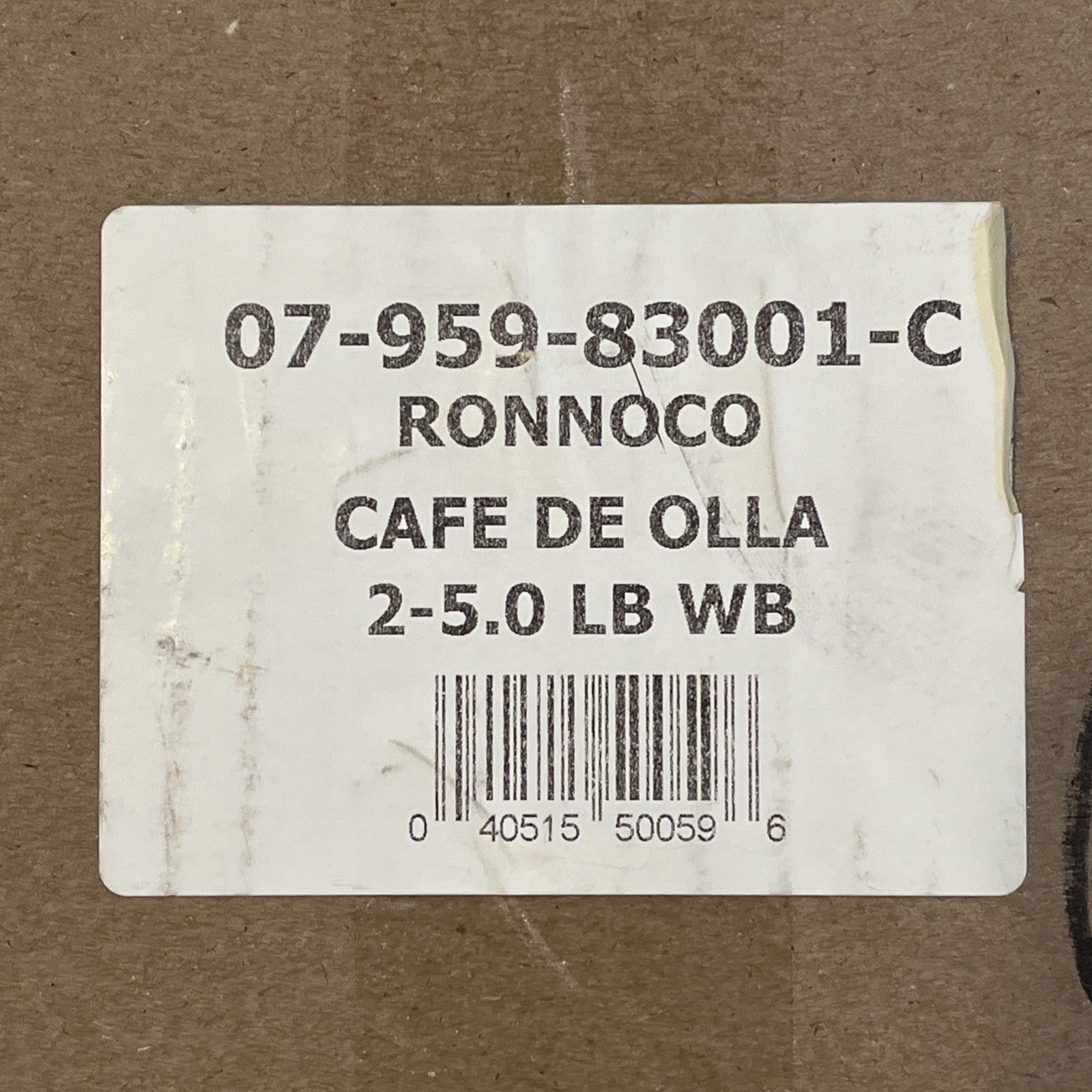 Ronnoco Handcrafted Coffee Café de Olla Whole Bean 5 lb Bag Mexican Style Coffee
