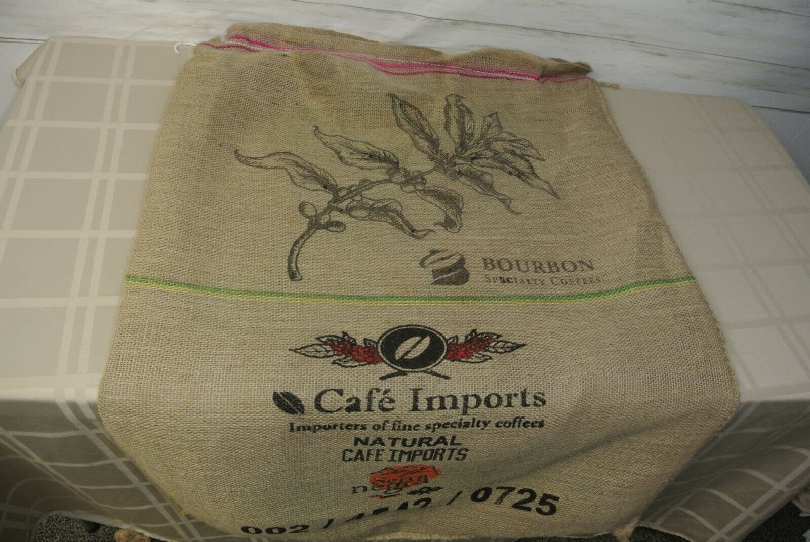 Green Coffee Bag WALL ART Decor Brazil Coffee Plant Cafe Imports