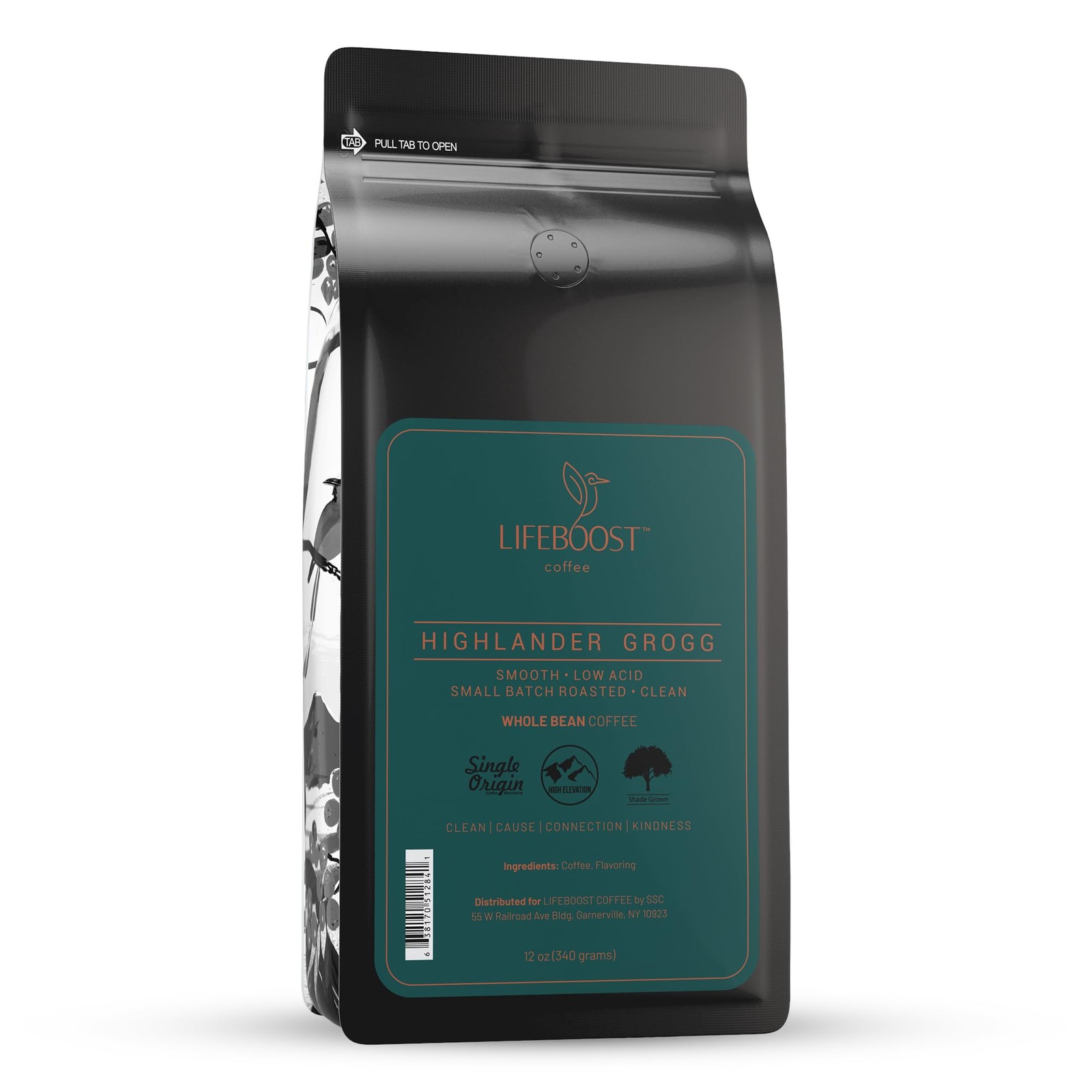 Lifeboost Highlander Grogg Whole Bean Coffee – Non-GMO Low Acid Single Origin Fl