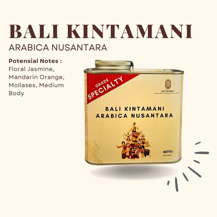 Bali Kintamani Arabica Coffee – Roasted Beans in Tin Can Indonesia