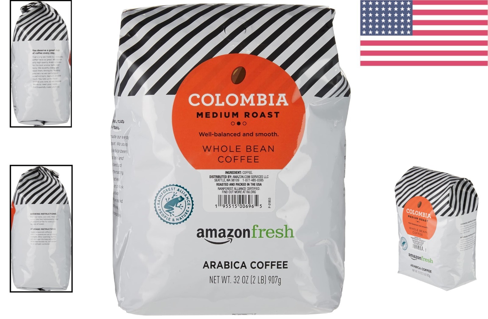 32 Oz of Colombia Medium Roast Whole Bean Coffee – Smooth Finish