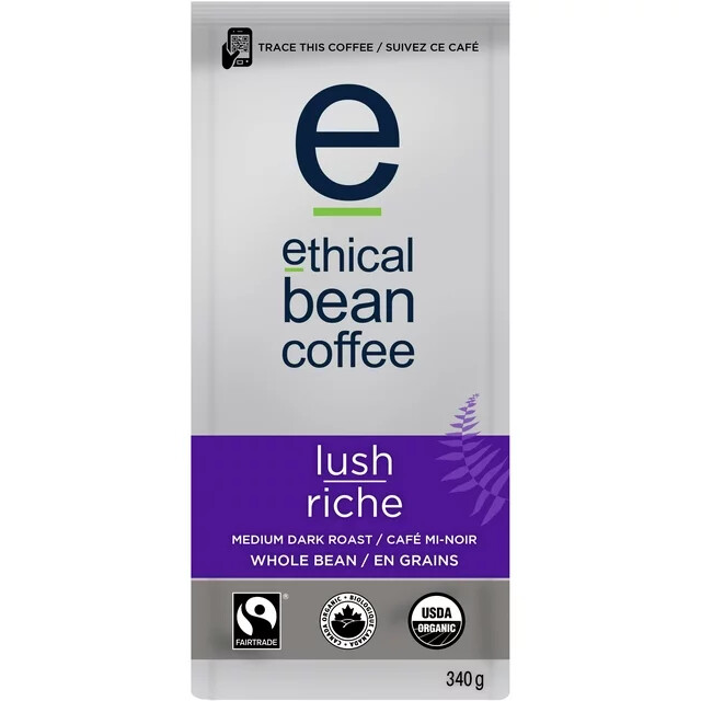 Ethical Bean Fairtrade Organic Coffee, Rush, Ground Coffee