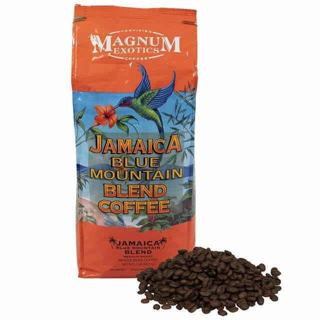 Magnum Jamaica Blue Mountain Coffee Blend – 2lbs Whole Bean (4 Pack)