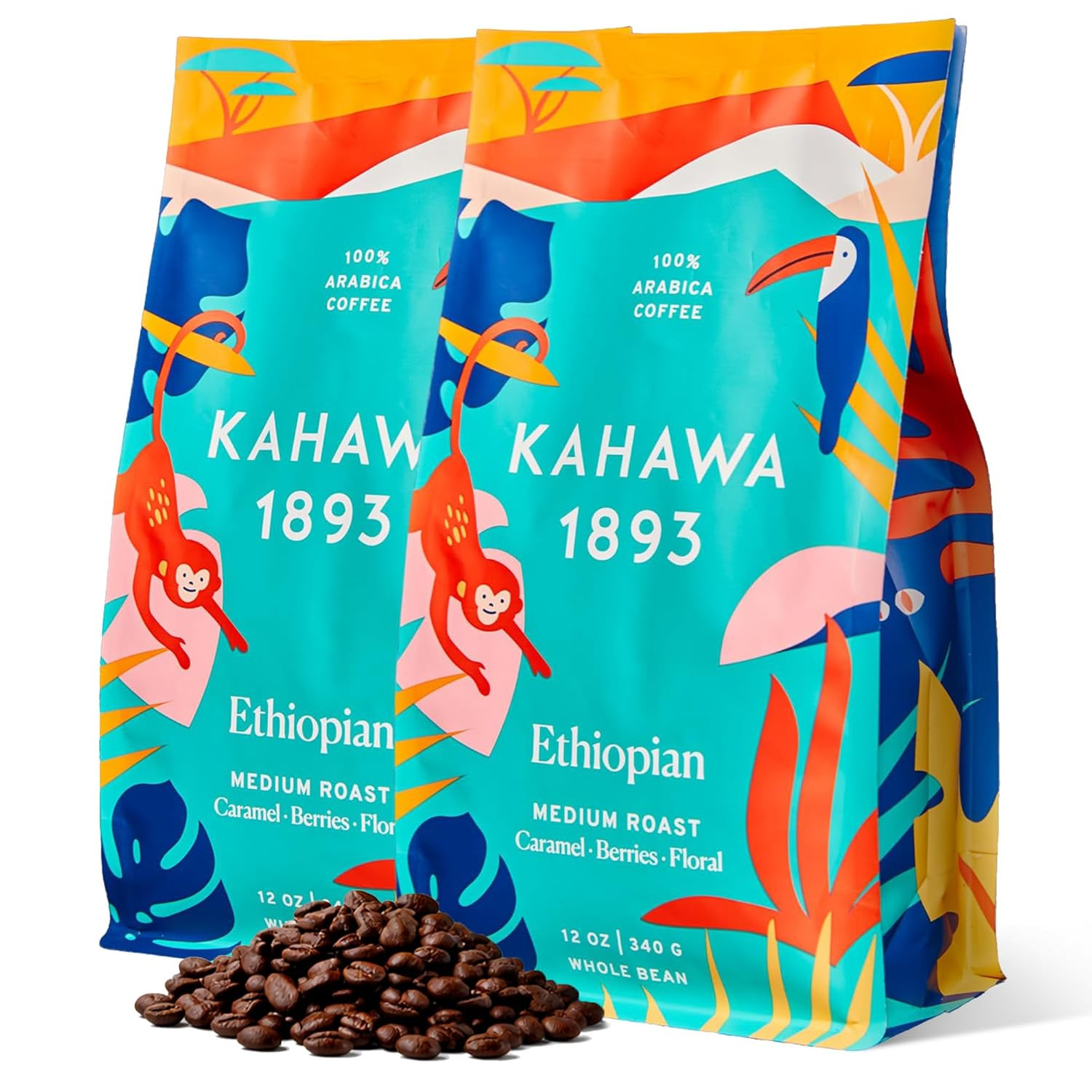 Whole Bean Coffee Medium Light Roast Ethiopian Blend 24 Oz – as Seen on Shark Ta