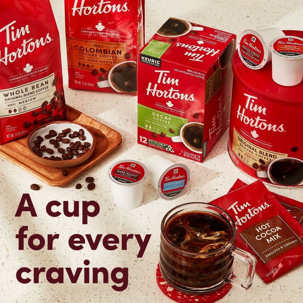 Tim Hortons Medium Roast Coffee Beans Whole Bean 12oz Organic Arabica 3 Pack