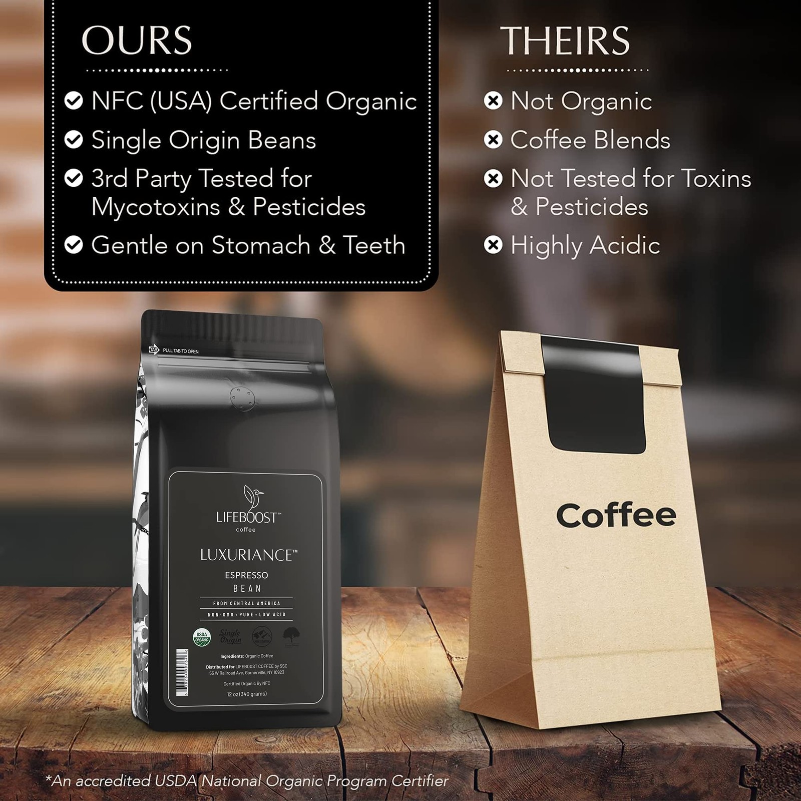 Organic Espresso Whole Bean Coffee – Low Acid Espresso Coffee, Non-GMO, USDA …