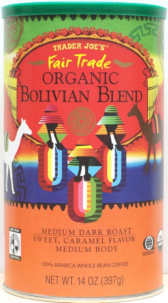 Trader Joe’s Organic Fair Trade Bolivian Blend Bean Coffee 14 oz