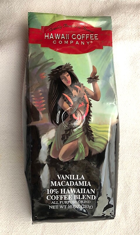 Hawaii Coffee Comp Vanilla Macadamia 10% Hawaiian Coffee Blend 10oz Always Fresh