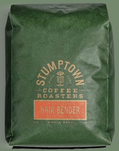 5lb STUMPTOWN COFFEE – HAIR BENDER Whole Bean Citrus/Drk Chocolate