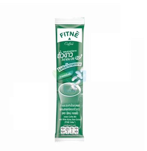 6X FITNE’ Coffee White Kidney Bean Extract Instant Coffee for Weight Control